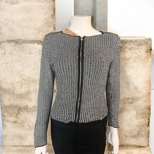 Black and White Textured H&M sweater xs